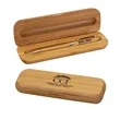 Bamboo Case With Pen Gift Set