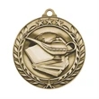 2 3/4'' BOOK AND LAMP MEDAL