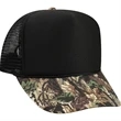 Camouflage 5 Panel High Crown Mesh Back Trucker Hat