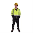 Class 3 Fleece Hooded Full Zip Safety Sweatshirt - Lime