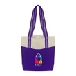 Color Accent Polyester Shopper Tote