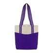 Color Accent Polyester Shopper Tote