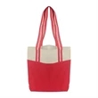 Color Accent Polyester Shopper Tote