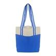 Color Accent Polyester Shopper Tote