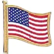 Stock Design 5/8" USA Flag Lapel Pin