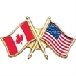 Stock Design 1-1/4" Crossed Flags Lapel Pin
