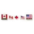 Stock Design 7/8" x 3/4" Canada Lapel Pin