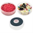 Plastic Music Round Shape Jar Container Empty