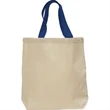 Q-Tees 11L Canvas Tote with Contrast-Color Handles