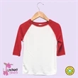 Toddler 3/4 Sleeve T-Shirts White/Red - Laughing Giraffe®