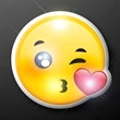Kissy Face Emoji Light Up Party Pins