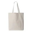 Q-Tees 11L Canvas Tote with Contrast-Color Handles