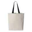 Q-Tees 11L Canvas Tote with Contrast-Color Handles