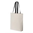 Q-Tees 11L Canvas Tote with Contrast-Color Handles