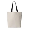 Q-Tees 11L Canvas Tote with Contrast-Color Handles