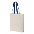 Q-Tees 11L Canvas Tote with Contrast-Color Handles