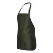 Q-Tees Full-Length Apron with Pouch Pocket