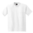 Hanes Beefy-T - 100% Cotton T-Shirt with Pocket.