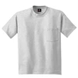 Hanes Beefy-T - 100% Cotton T-Shirt with Pocket.