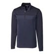 Cutter & Buck Traverse Stretch Eco Stripe Quarter Zip Men...
