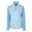 Cutter & Buck Forge Tonal Stripe Stretch Half Zip Womens Top