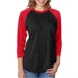 Unisex Triblend 3/4-Sleeve Raglan