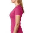 Ladies' CVC Deep V-Neck T-Shirt