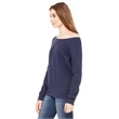 Ladies' Sponge Fleece Wide Neck Sweatshirt