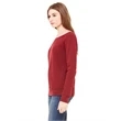 Ladies' Sponge Fleece Wide Neck Sweatshirt