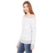 Ladies' Sponge Fleece Wide Neck Sweatshirt