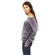 Ladies' Sponge Fleece Wide Neck Sweatshirt