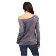 Ladies' Sponge Fleece Wide Neck Sweatshirt