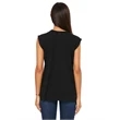 Ladies' Flowy Muscle T-Shirt with Rolled Cuff