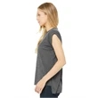 Ladies' Flowy Muscle T-Shirt with Rolled Cuff