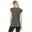 Ladies' Flowy Muscle T-Shirt with Rolled Cuff