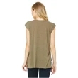 Ladies' Flowy Muscle T-Shirt with Rolled Cuff