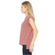 Ladies' Flowy Muscle T-Shirt with Rolled Cuff