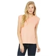 Ladies' Flowy Muscle T-Shirt with Rolled Cuff