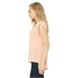 Ladies' Flowy Muscle T-Shirt with Rolled Cuff