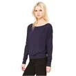 Ladies' Flowy Long-Sleeve Off Shoulder T-Shirt