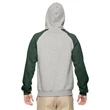 Adult 8 oz. NuBlend® Colorblock Raglan Pullover Hooded Sw...