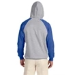Adult 8 oz. NuBlend® Colorblock Raglan Pullover Hooded Sw...