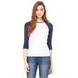 Ladies' Baby Rib 3/4-Sleeve Contrast Raglan T-Shirt