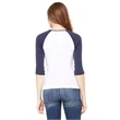 Ladies' Baby Rib 3/4-Sleeve Contrast Raglan T-Shirt