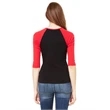 Ladies' Baby Rib 3/4-Sleeve Contrast Raglan T-Shirt