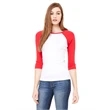 Ladies' Baby Rib 3/4-Sleeve Contrast Raglan T-Shirt