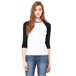 Ladies' Baby Rib 3/4-Sleeve Contrast Raglan T-Shirt