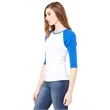 Ladies' Baby Rib 3/4-Sleeve Contrast Raglan T-Shirt