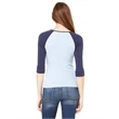 Ladies' Baby Rib 3/4-Sleeve Contrast Raglan T-Shirt