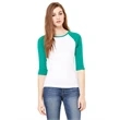 Ladies' Baby Rib 3/4-Sleeve Contrast Raglan T-Shirt